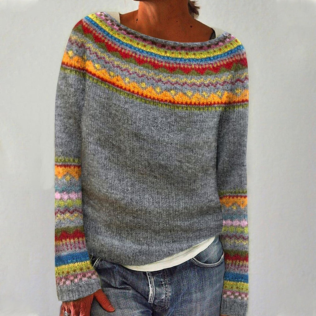 Women's Everyday Crew Neck Sweater – Relaxed Long Sleeve Knit Sweater