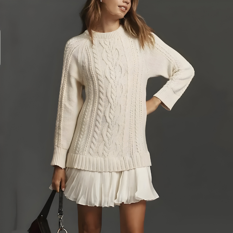 Women's Relaxed Oversized Sweater – Long Sleeve Knit Pullover