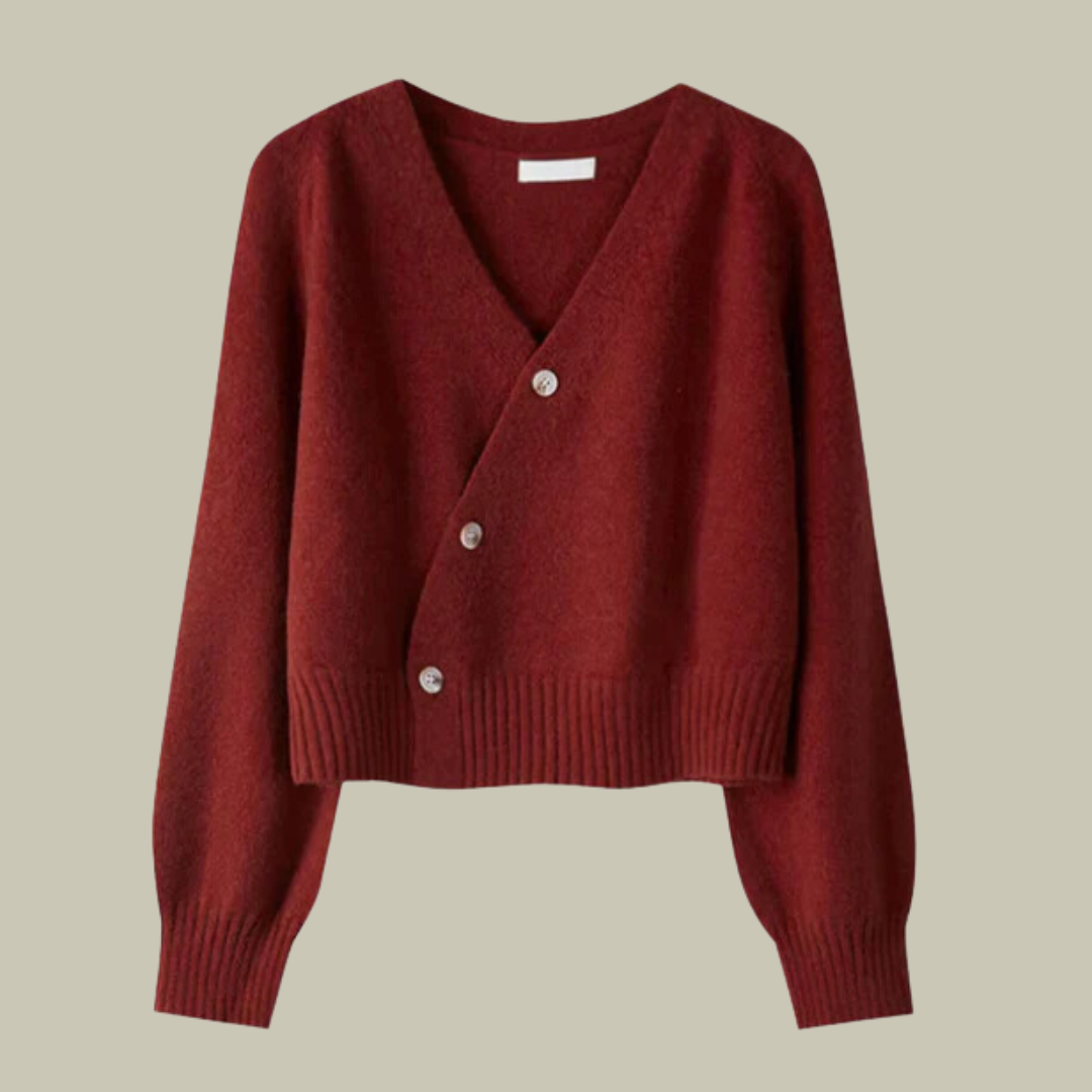 Women's V-Neck Long Sleeve Cardigan – Classic Button Front Cardigan