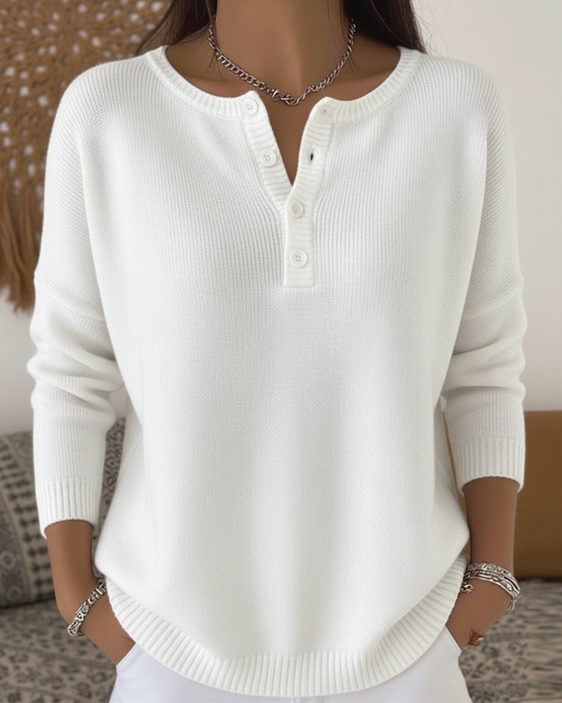 Women's V-Neck Winter Cardigan – Long Sleeve Button Cardigan