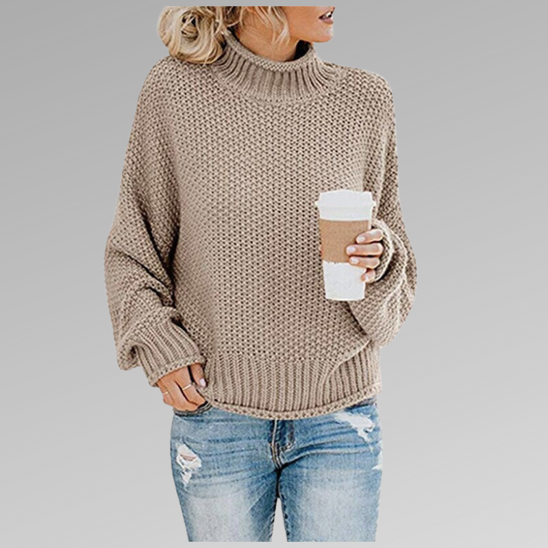 Women's Long Sleeve Winter Sweater – Relaxed Everyday Knit Sweater