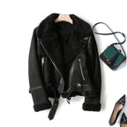 Women's Warm Fleece Jacket – Cropped Zip-Up Winter Jacket