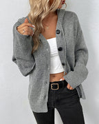 Women's Lace-Up Hooded Cardigan – Casual Long Sleeve Cardigan
