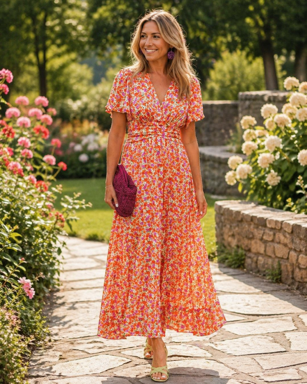 Women's Floral Day Dress – Relaxed Flowy Summer Dress