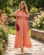 Women's Floral Day Dress – Relaxed Flowy Summer Dress