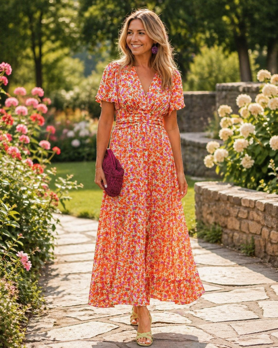 Women's Floral Day Dress – Relaxed Flowy Summer Dress