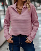 Women's Long Sleeve Casual Sweater – Relaxed Knit Pullover