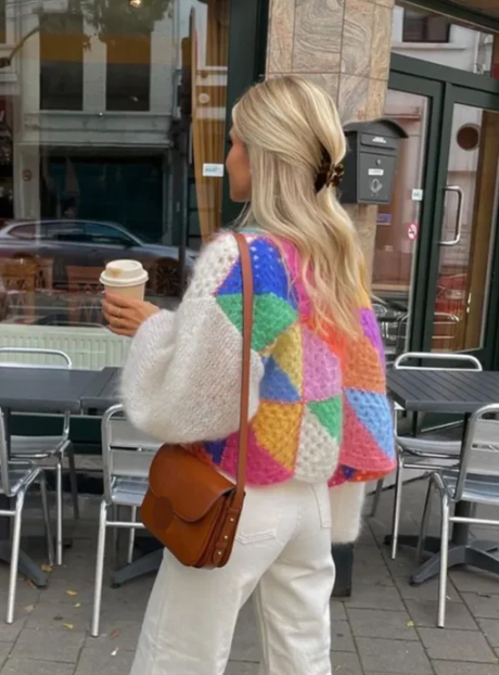 Women's Open Front Striped Cardigan – Relaxed Long Sleeve Cardigan