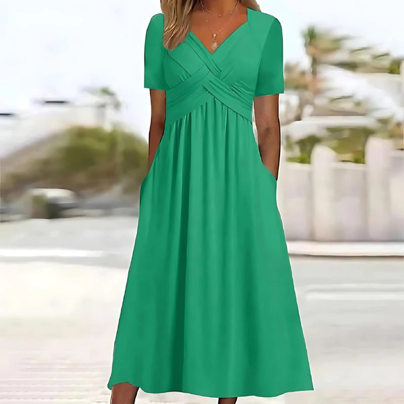 Women's Classic Occasion Midi Dress – Flowy Day-to-Night Dress