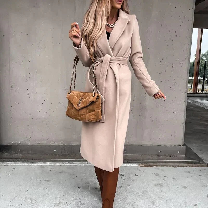 Women's Relaxed Winter Coat – Tailored Long Overcoat