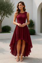 Women's High Low Wedding Guest Dress – Asymmetrical Formal Cocktail Dress