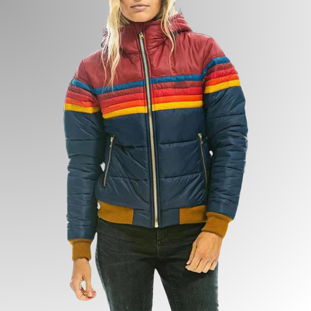 Women's Retro Zip-Up Jacket – Adjustable Fit Pocket Casual Jacket