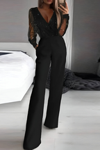 Women's Glitter Party Jumpsuit – Sparkly Evening Occasion Jumpsuit