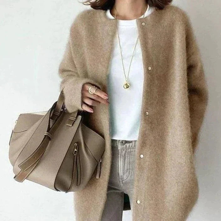 Women's Long Sleeve Open Front Cardigan – Relaxed Layering Cardigan