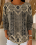 Women's Long Sleeve Textured Sweater – Relaxed Knit Pullover