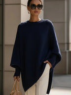 Women's Oversized Knit Sweater – Relaxed Long Sleeve Casual Sweater