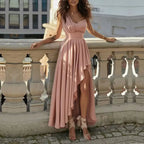 Women's Strapless Wedding Guest Maxi Dress – Draped Evening Occasion Dress