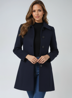 Alanah | Classic Button Coat with long sleeve and button closure