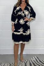 Women's Flowy Boho Occasion Dress – Relaxed Day-to-Evening Dress