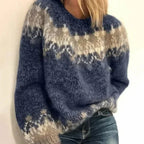 Women's Christmas Winter Sweater – Relaxed Festive Knit Sweater