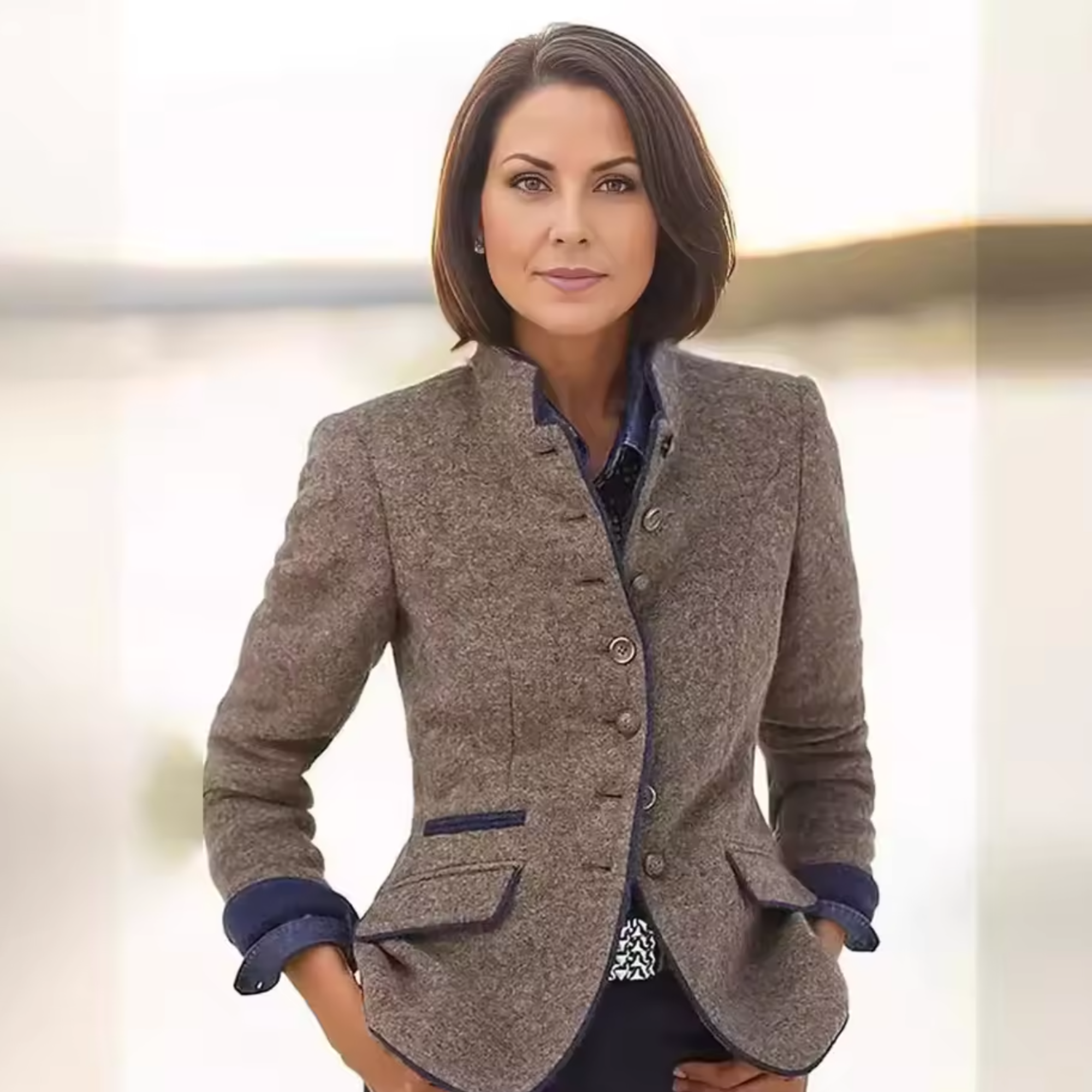 Women's Tailored Blazer – Single-Breasted Office Jacket
