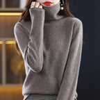 Women's Turtleneck Winter Sweater – Classic Roll Neck Knit Sweater