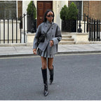 Women's Double-Breasted Winter Coat – Relaxed Stand Collar Overcoat