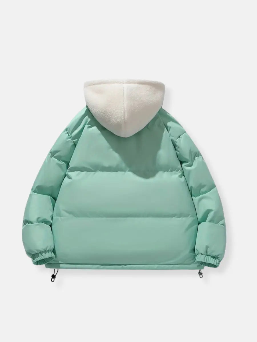 Women's Fleece Lined Winter Jacket – Hooded Zip Coat