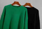 Women's Oversized Knit Sweater – Relaxed Long Sleeve Winter Sweater