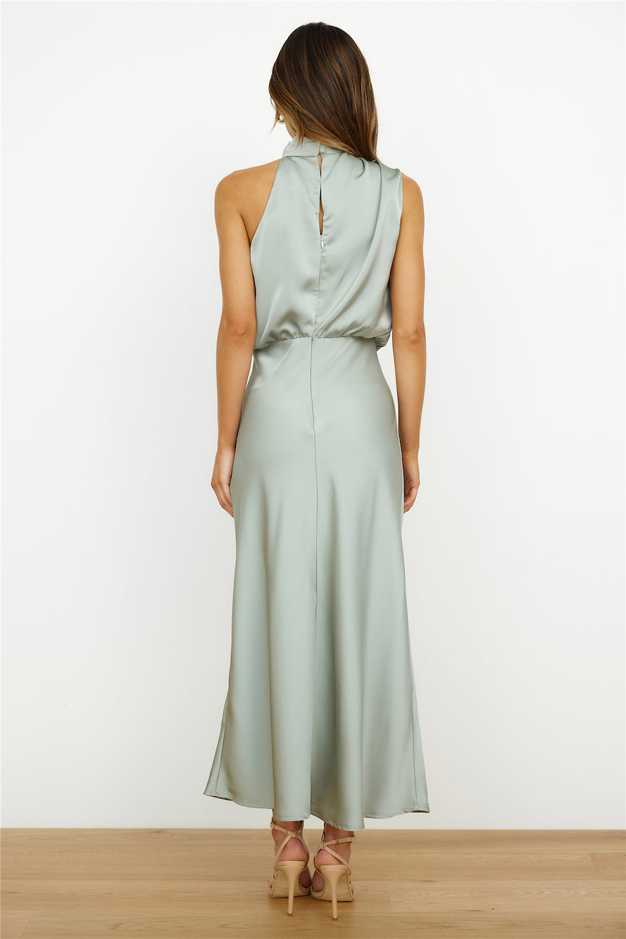 Women's Asymmetrical Neck Midi Dress – Fitted Statement Cocktail Dress
