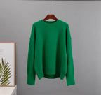 Women's Oversized Knit Sweater – Relaxed Long Sleeve Winter Sweater