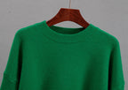 Women's Oversized Knit Sweater – Relaxed Long Sleeve Winter Sweater
