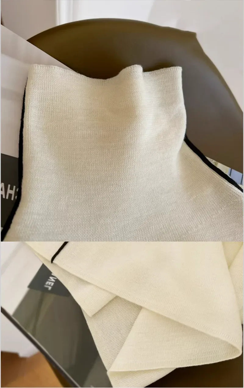 Women's Long Sleeve Roll Neck Sweater – Fitted Winter Knit Sweater