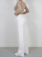 Women's Wrinkle Resistant Lightweight Trousers – Relaxed Wide Leg Pants