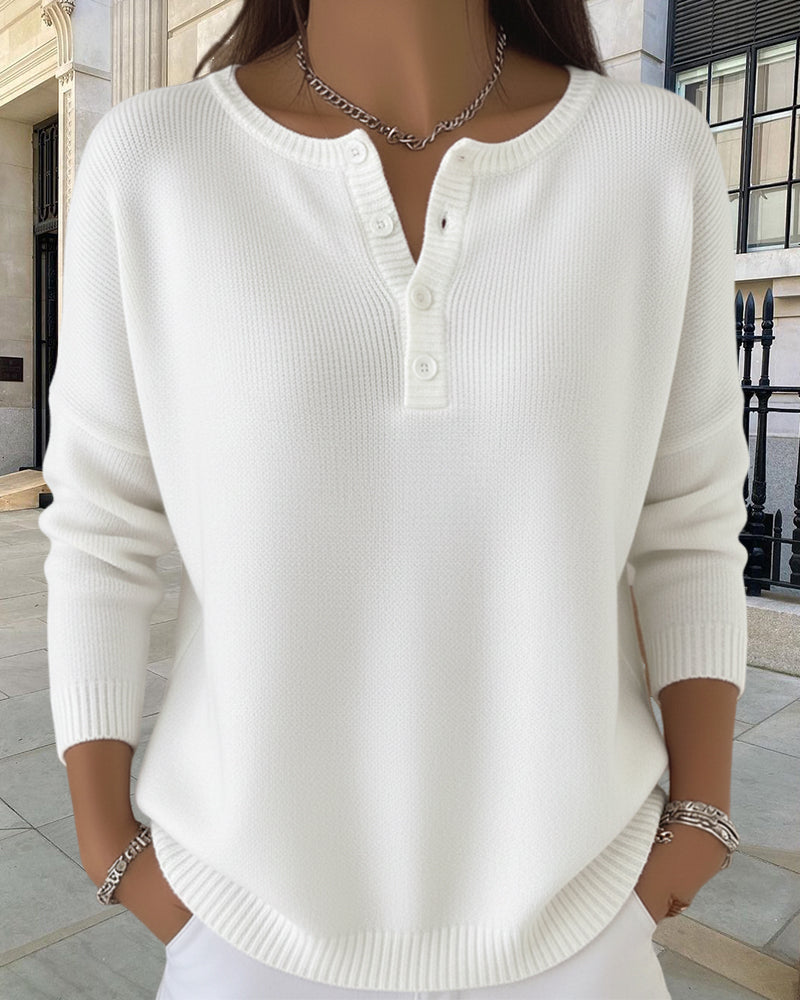 Women's V-Neck Winter Cardigan – Long Sleeve Button Cardigan