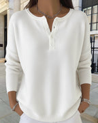 Women's V-Neck Winter Cardigan – Long Sleeve Button Cardigan