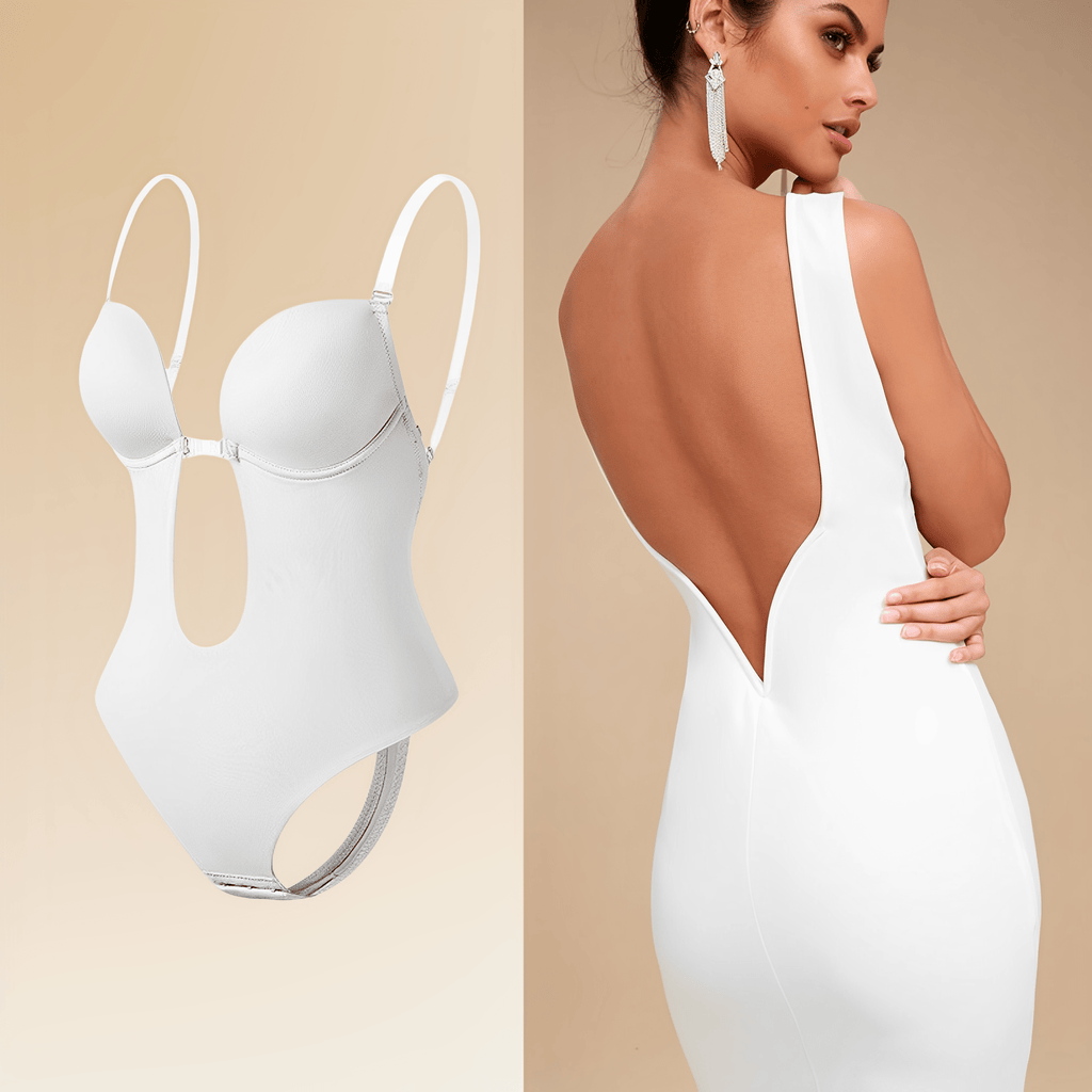 Women's Backless Shaping Bodysuit – Seamless Low Back Smoothing Bodysuit