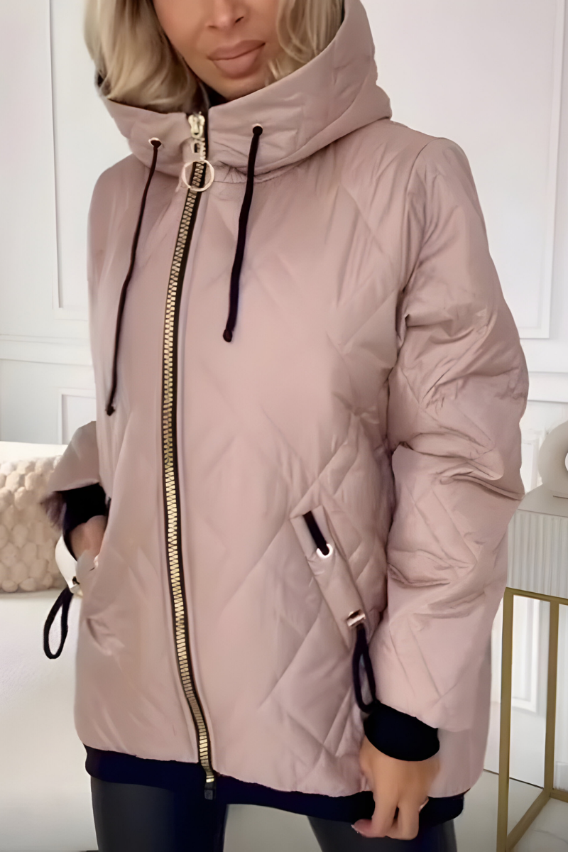 Women's Quilted Winter Jacket – Lightweight Hooded Puffer Jacket