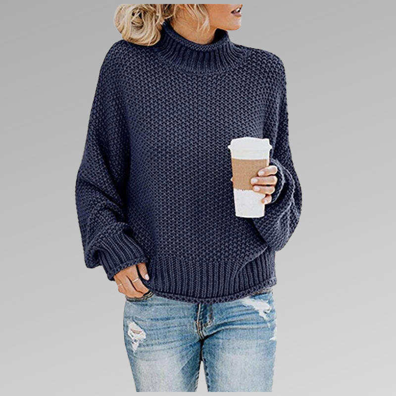 Women's Long Sleeve Winter Sweater – Relaxed Everyday Knit Sweater
