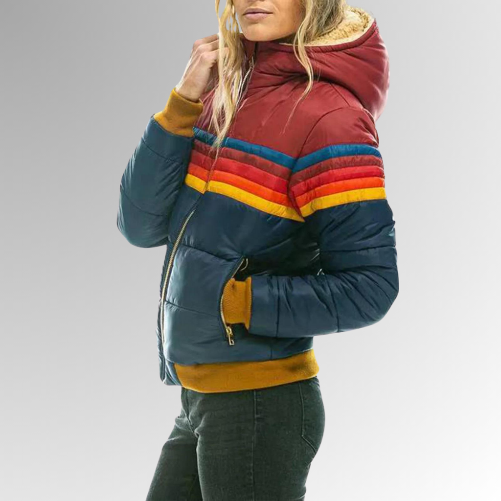 Women's Retro Zip-Up Jacket – Adjustable Fit Pocket Casual Jacket