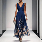 Women's Floral Wedding Guest Maxi Dress – Flowy Summer Occasion Dress