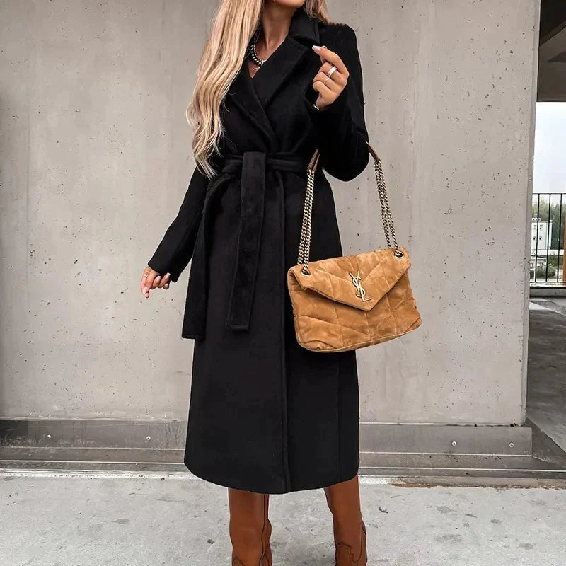 Women's Relaxed Winter Coat – Tailored Long Overcoat