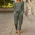 Women's Flare Sleeve Tracksuit – Cargo Pants Matching Two-Piece Set