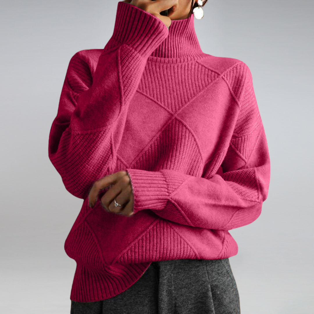Women's Lightweight Roll Neck Sweater – Fine Knit Jumper