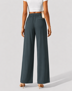 Women's High Waisted Flowy Wide Leg Pants – Everyday Dress Trousers
