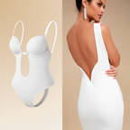 Women's Low Back Shapewear Bodysuit – Seamless Smoothing Support Bodysuit