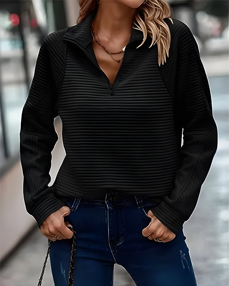 Women's Long Sleeve Casual Sweater – Relaxed Knit Pullover