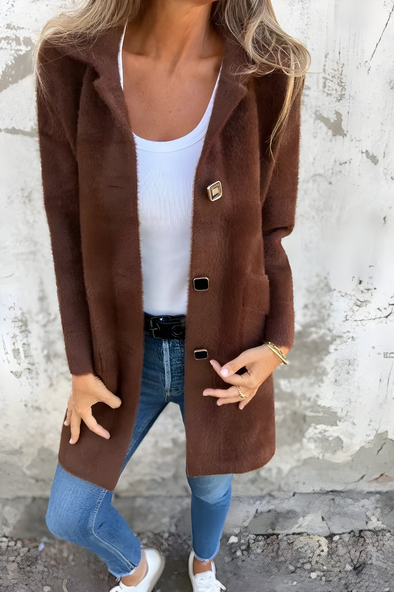 Women's Thick Autumn Coat – Tailored Cold Weather Overcoat