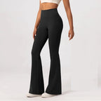 Women's High Rise Flare Leggings – Crossover Waist Yoga Workout Pants
