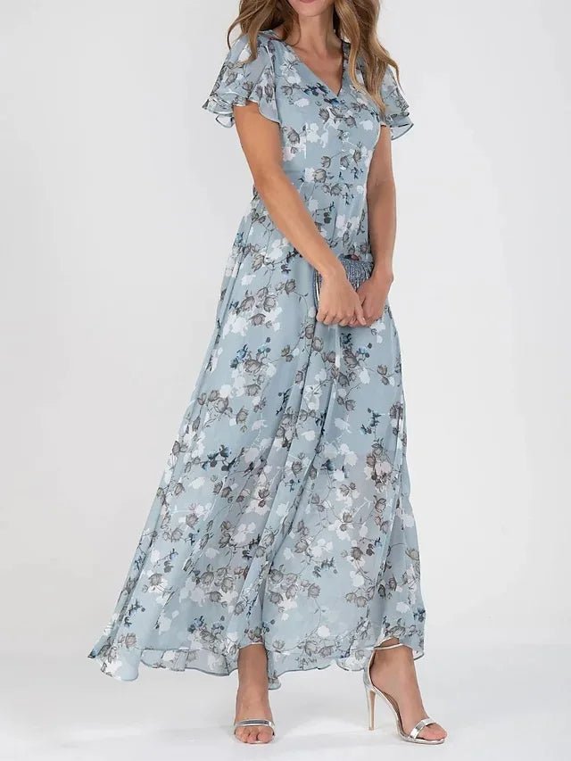 Women's Floral Occasion Maxi Dress – Flowy Summer Dress